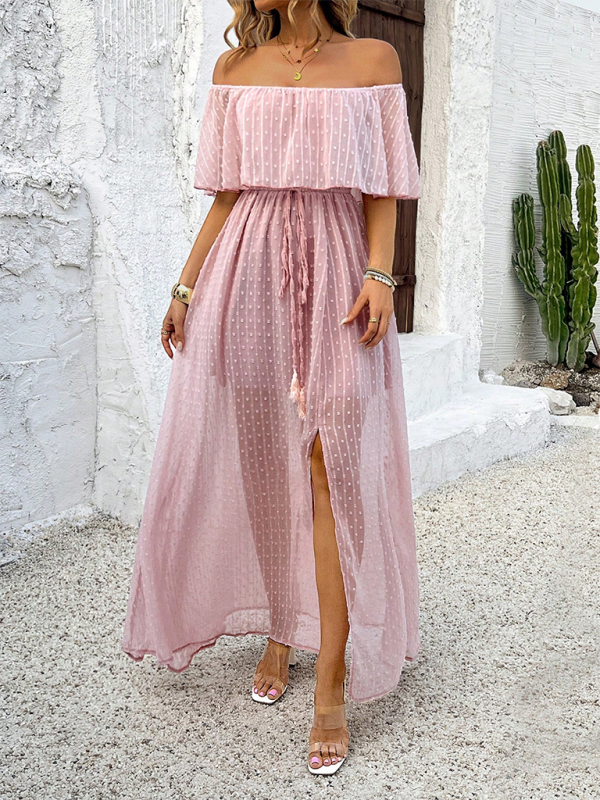 Núria | Vestido maxi com ombros à mostra