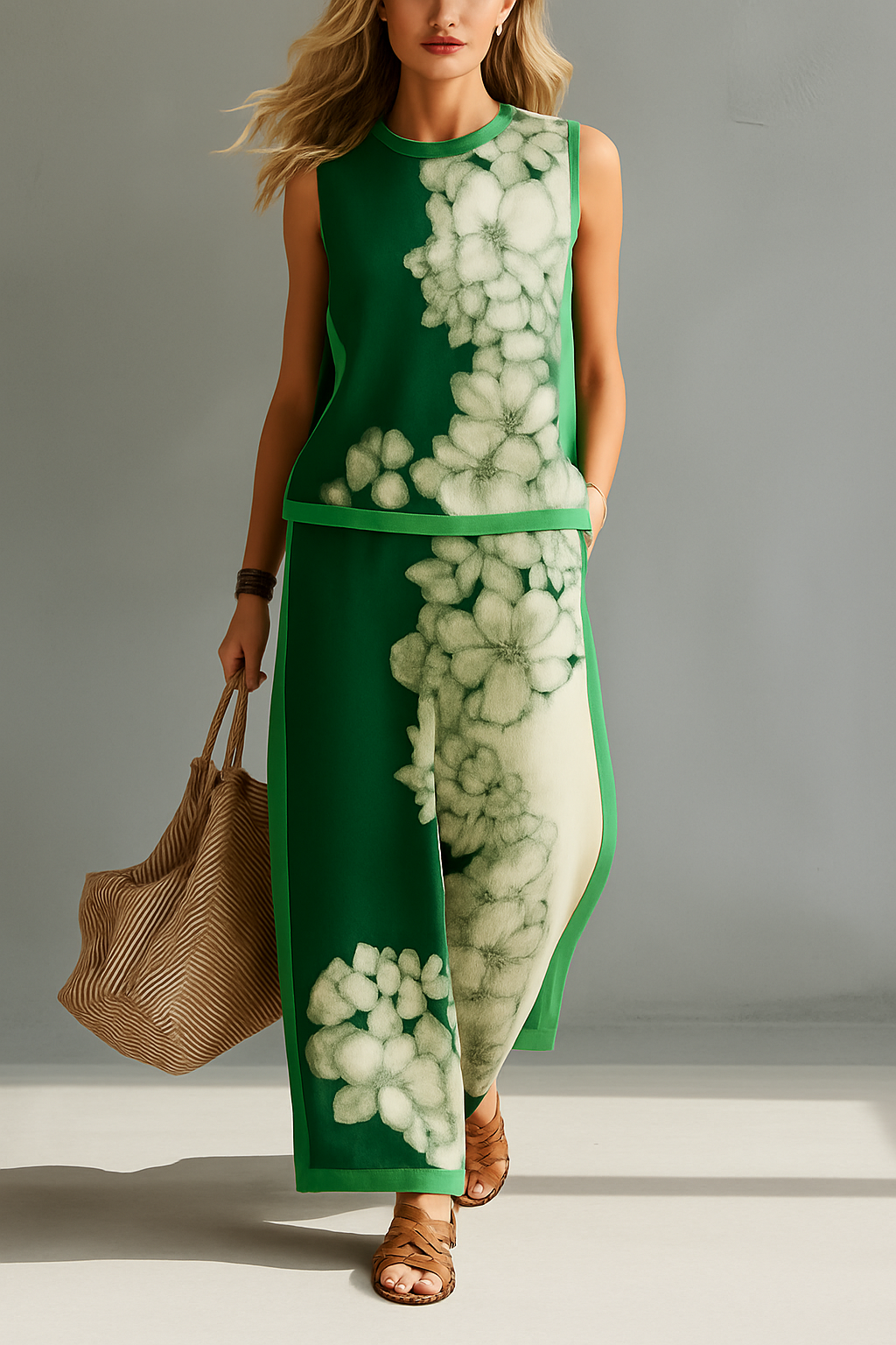 Rachele - Conjunto elegante moderno com estampa floral para Mulher