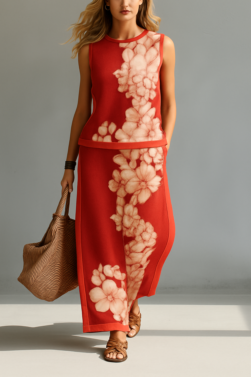 Rachele - Conjunto elegante moderno com estampa floral para Mulher